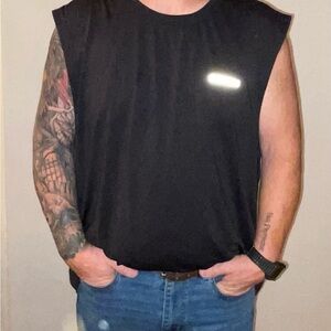 Classic Black Sleeveless Tank Top for Men